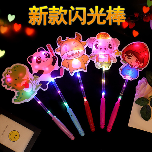 new cartoon fairy stick colorful magic stick stall night market luminous stall hot sale flash toys wholesale