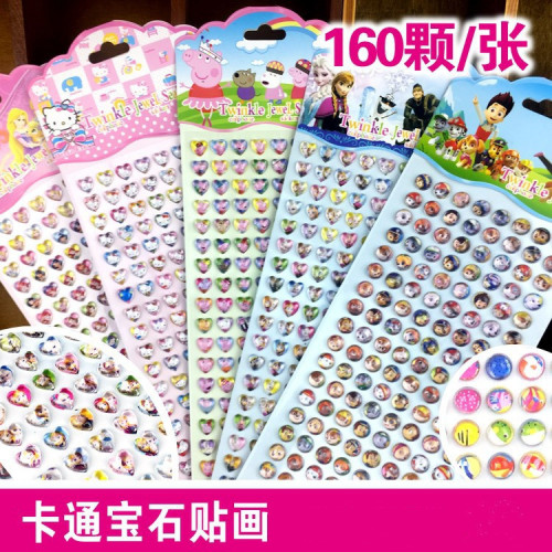 Paste 160 Gems Per Piece new Gem Stickers Cartoon Acrylic Diamond Eyebrow Stickers