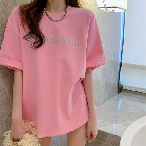 Junior Girl Loose Fresh T-shirt Female 2022 Dongdaemun Short Sleeve Women‘s Clothing Fashion Casual Bottoming Shirt Women‘s Clothing Wholesale