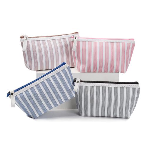 Creative Style Travel Striped Make-up Bag Portable Travel Storage Bag New Portable Cosmetic Bag Wash Bag