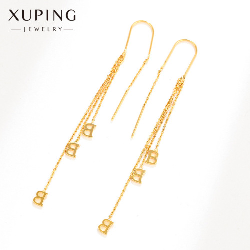 xuping jewelry new earrings tassel niche simple temperament wholesale earrings high-grade letter earrings