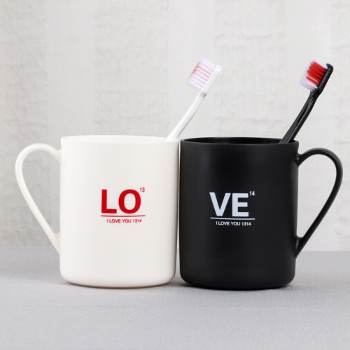 Thickened Creative Couple Washing Cup Pairs of Wedding Plastic Household Brushing Cups Gargle Cup Bathroom Tooth Mug Wholesale