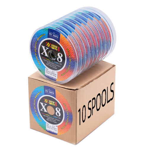 Foreign Trade Goods 8 Series 1000 M Dyneema Fish Line 10 Continuous Packaging PE Braided Wire Fishing Reel Sea Fishing Lure Fishing