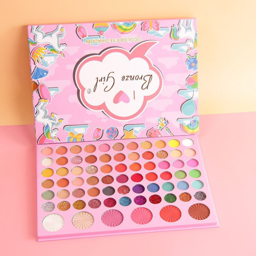 New 72 Color Cloud Cleaning Mermaid Milk Tea Color Highlight Blush Multi-Purpose Matte Shimmer Makeup Eye Shadow Plate
