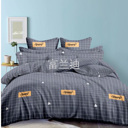 bedding four-piece quilt single fitted sheet pillowcase cross-border export customized size factory wholesale four-piece set of qidi