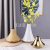 Nordic Instagram Style Simple Fashion Modern White Plating Gold Illustrator Ceramic Vase Crafts Ornaments