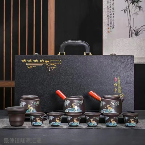 kung fu tea set gift tea set afternoon tea cup yixing raw ore purple sand tea set travel tea set portable tea set