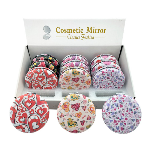 Creative Net Red round Macaron Double-Sided Bread Folding Makeup Small Mirror student Portable with Double-Sided Mirror 