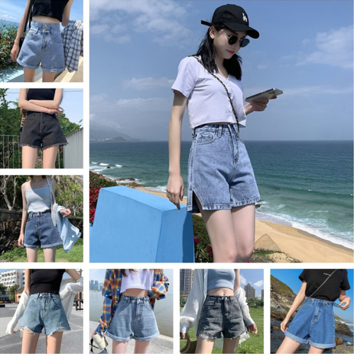 Guangzhou Cheap New Jeans Wholesale Foreign Trade Miscellaneous Women‘s Shorts Clearance Tail Goods Stall Clothing Shorts