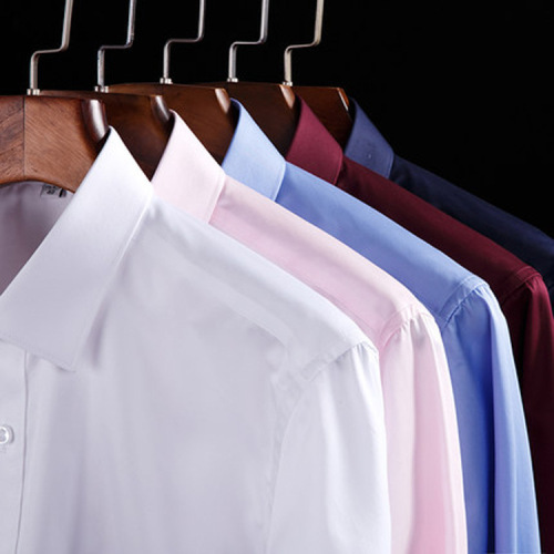 2022 Autumn Shirt Men‘s Business Shirt Men‘s Long-Sleeved Cotton Korean-Style Slim-Fit Solid Color Striped Formal Wear Business Shirt