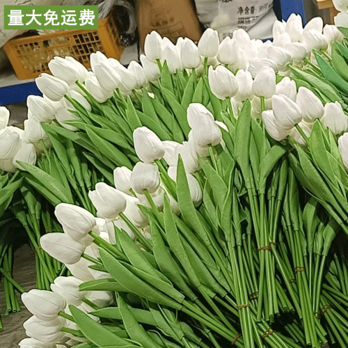 Pu Mini Tulip Artificial Flower Wedding Decoration Silk Flower Home Decoration Artificial Plant Fake Flower Factory Wholesale