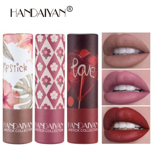 Handaiyan Moisturizing Matte New Color Lipstick Lipstick Velvet Mist Feeling Is Not Easy to Decolorize Cross-Border Nude Color Lipstick