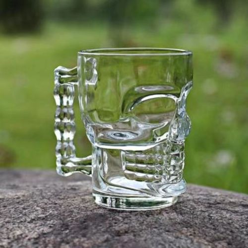 Personalized Creative Glass with Handle Beer Steins Drink Cup Skull Cup Bar KTV Draft Beer Cool Drinks Cup 500ml