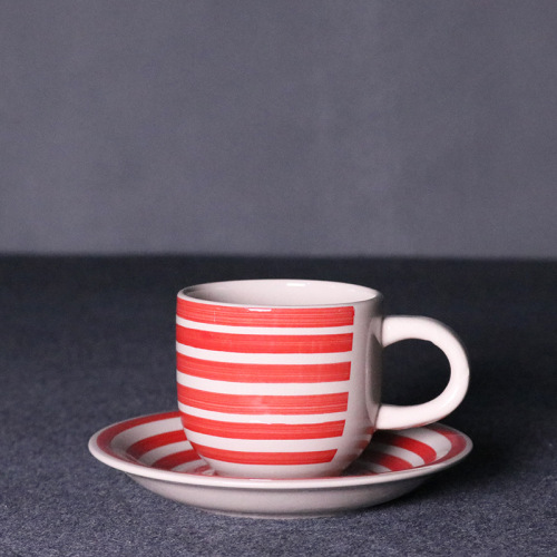 ceramic mug cup porcelain coffee cup and saucer set hand painted rainbow series 160cc export foreign trade 350cc