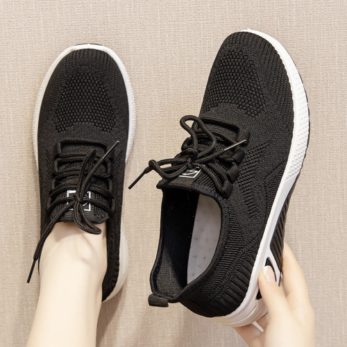 Women‘s Shoes 2022 Summer Foreign Trade Women‘s Shoes Cross-Border All-Match Casual Sneakers Pumps Flying Woven Women‘s Shoes Factory Wholesale
