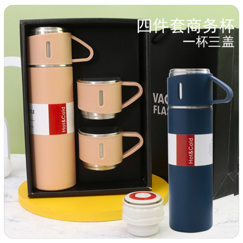 [lingpan vacuum cup preferred] foreign trade business vacuum cup gift box set company boutique car water cup