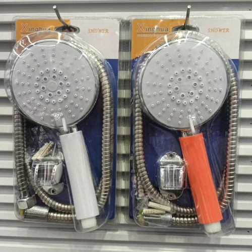 white orange 3-piece shower nozzle 1.2 m plastic head tube ingot factory export wholesale