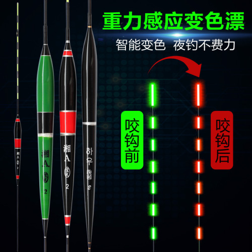 Color-Changing Induction Luminous Float Electronic Fish Float Water Shadowless Super Bright Night Fishing Carp Logo Electronic Float Luminous Float