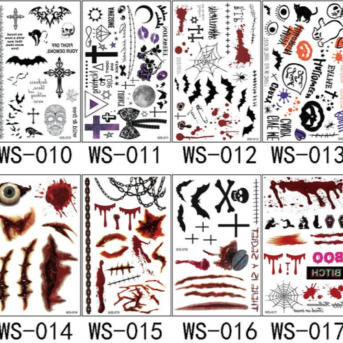 popular european and american fashion face pasters all saints party halloween tattoo sticker factory spot wholesale