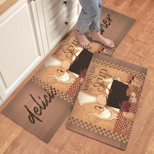 household kitchen carpet non-slip stain-resistant absorbent oil-absorbing mat starter floor mat long kitchen floor mat