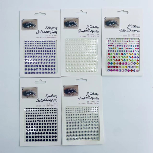 Foreign Trade Hot Face Pasters Pearl Sticker Diamond Sticker Decoration Party Ball Face Lifting Belt Eyebrow Eyebrow Eye Acrylic Diamond