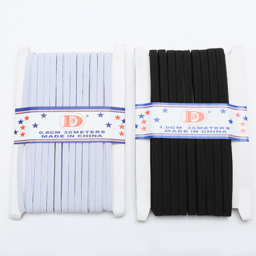 Cross-Border Wholesale 0.6-1.2cm Card Mounted Latex Horse Walking Elastic Band 30 M/Card Elastic Band No Stock Need to Make an Appointment