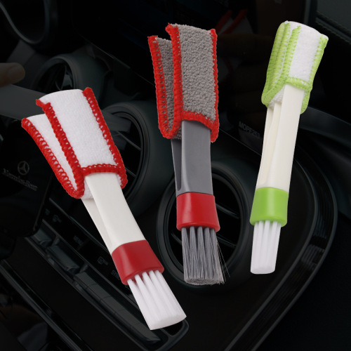 Cross-Border E-Commerce Car Interior Air Conditioning Swing Gap Air Outlet Cleaning Brush Double-Headed Dust Removal Brush Keyboard Brush