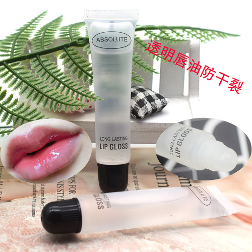 [foreign trade] transparent hose colorless moisturizing lip oil lip gloss lipoil fade lip lines lip gloss 18ml
