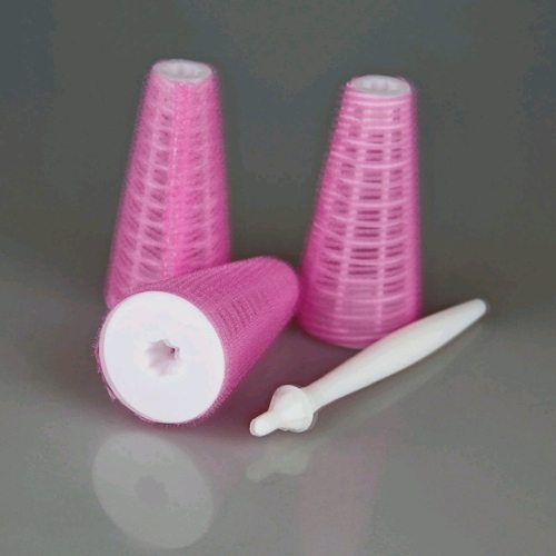 conical self-adhesive curler with handle， hairdressing tools， hair curler