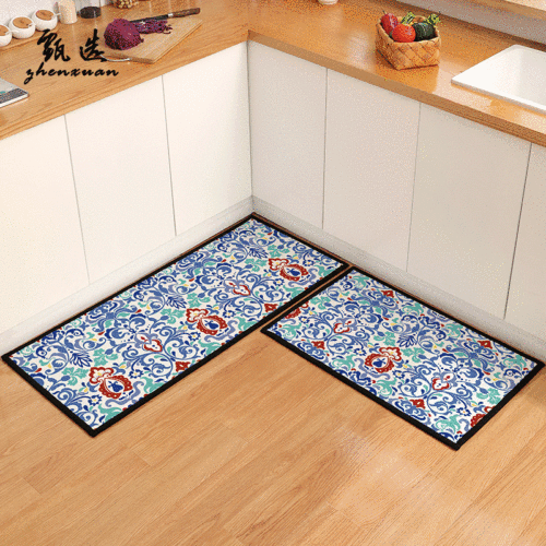 amazon velvet kitchen carpet rubber diatom ooze absorbent non-slip floor mat household door mat dust removal floor mat