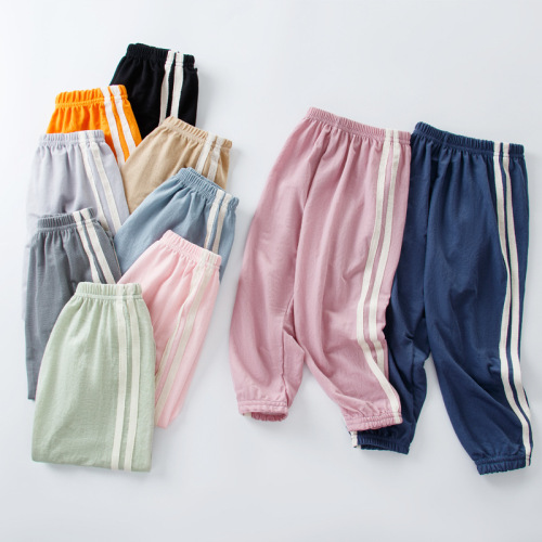 Children‘s Anti-Mosquito Pants Boys and Girls Thin Ice Silk Leggings Children Summer Outer Wear Casual Trousers Baby Air Conditioning Pants