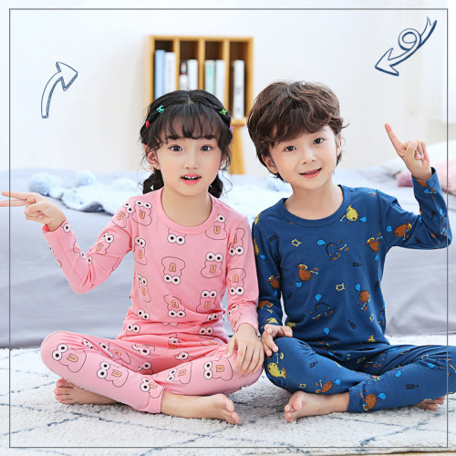 Children‘s Underwear Suit Lycra Cotton Pajamas Baby Long Johns Top & Bottom Set Girls‘ Home Wear Boy‘s Clothing One Piece Dropshipping