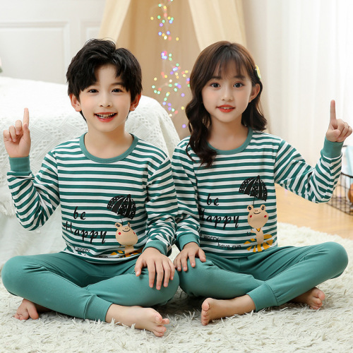 2021 autumn and winter children‘s clothing children‘s autumn clothes long pants suit boys and girls cotton thermal underwear children‘s home pajamas