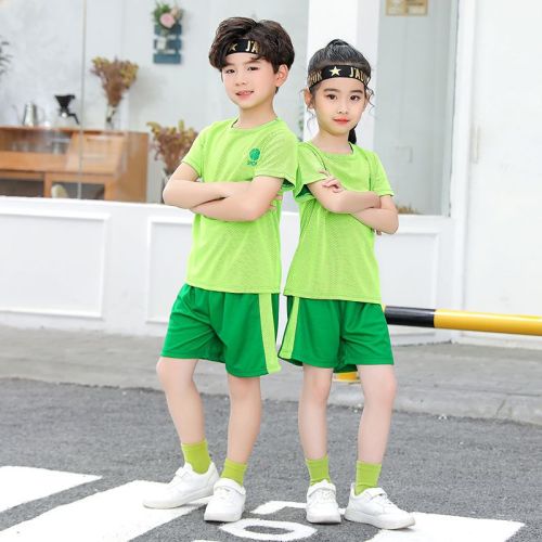 Children‘s Quick Summer Dry Short Sleeve Suit New Boys and Girls Basketball Mesh Breathable two-Piece Children‘s Sportswear