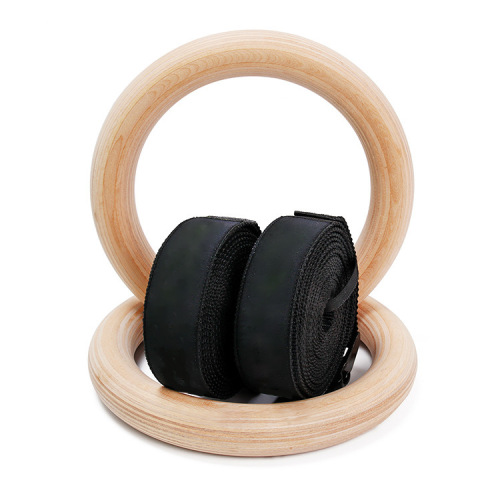 gymnastics rings ring adult training pull-up indoor fitness home equipment stretch sports wooden rings
