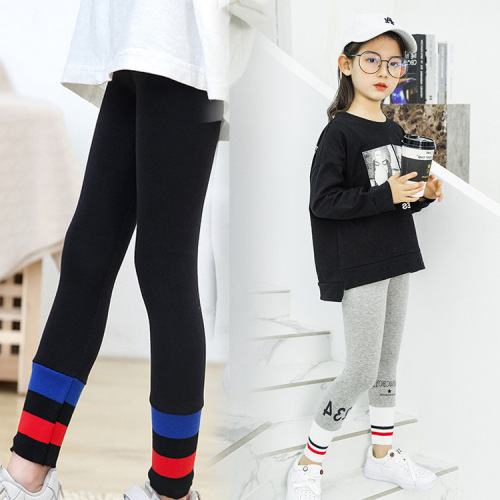 spring and autumn girls leggings children‘s trousers children‘s clothing cotton slim stretch pants one-piece delivery