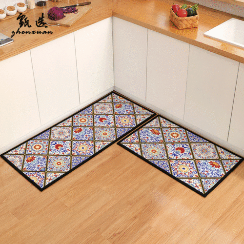 wholesale loop velvet kitchen floor mat household long restaurant absorbent oil-absorbing non-slip carpet doorway entrance door mouth foot mat