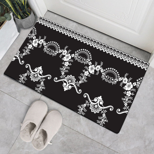 nordic style household textured floor mat door mat kitchen bathroom non-slip absorbent floor mat bedroom living room floor mat