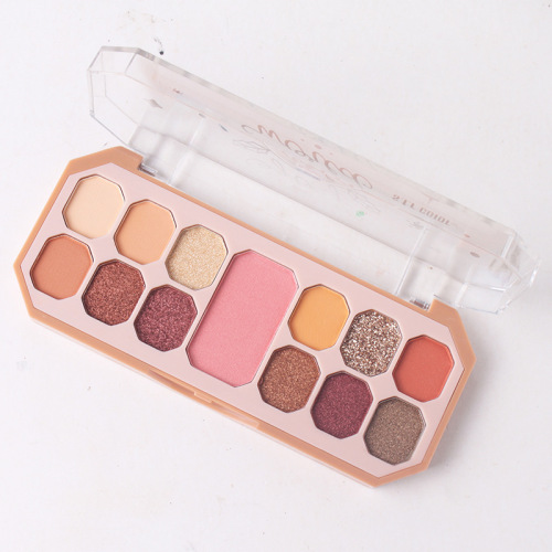 Customized Not Smudge 6-Color Eye Shadow and Blush Combination Set Earth Color Makeup Eye Shadow Shimmer Eyeshadow