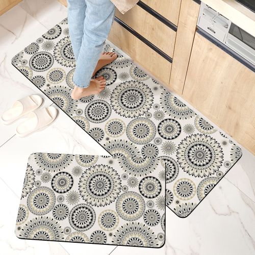 cross-border new bohemian kitchen carpet floor mat diatom ooze floor mat bathroom water-absorbing non-slip mat home mat