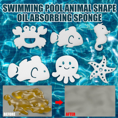 animal swimming pool oil absorbing sponge cartoon shape oil removing filter sponge white oil absorbing sponge pu foam sponge