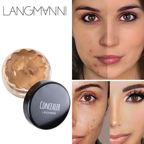 langmanni concealer concealer repair moisturizing brightening skin color lasting non-makeup foundation liquid cross-border