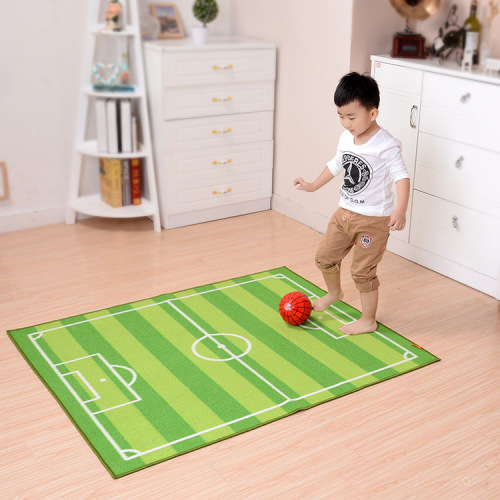 cross-border supply shafel football field children‘s carpet floor mat living room bedroom machine washable game mat green floor mat