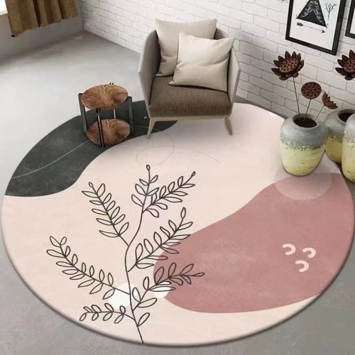 Modern Simple round Ins Style Carpet Nordic Bedroom Living Room Carpet Hanging Basket Geometric Line round Floor Mat