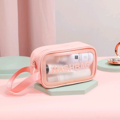 Travel Cosmetic Bag Portable Frosted Pu Wash Bag Transparent PVC Waterproof Portable Storage Bag