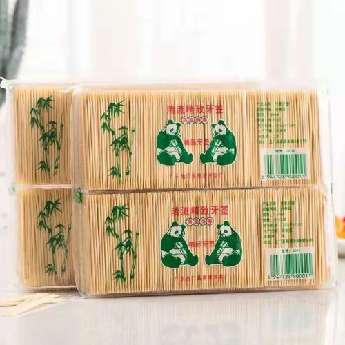Double-Headed Bamboo Toothpick Factory Wholesale Disposable Bagged Fruit Toothpick Home Hotel Restaurant Supermarket Strip Toothpick