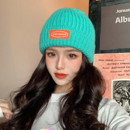 ins knitted wool hat female autumn and winter korean japanese winter warm korean couple ear protection cold hat male tide