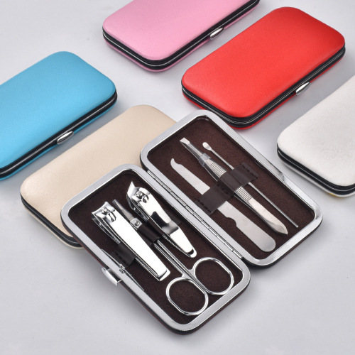 Color Manicure Tools 6-Piece Nail Clippers Set Candy Color