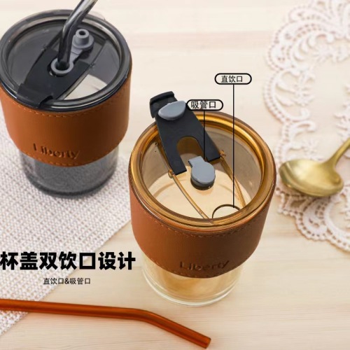 new high-looking bamboo cup large capacity straw cup summer convenient handy cup heat-resistant coffee cup wholesale