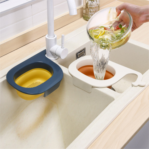 whale drain basket creative multi-functional punch-free kitchen sink fruit and vegetable washing basin water filter blue filter rack filter screen